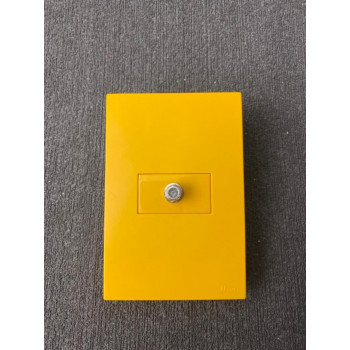 Conjunto Coaxial TV Horizontal 4x2 - RECTA MOSTARDA SATIN FOSCO